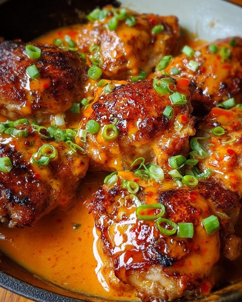 Skillet Bang Bang Chicken Thighs