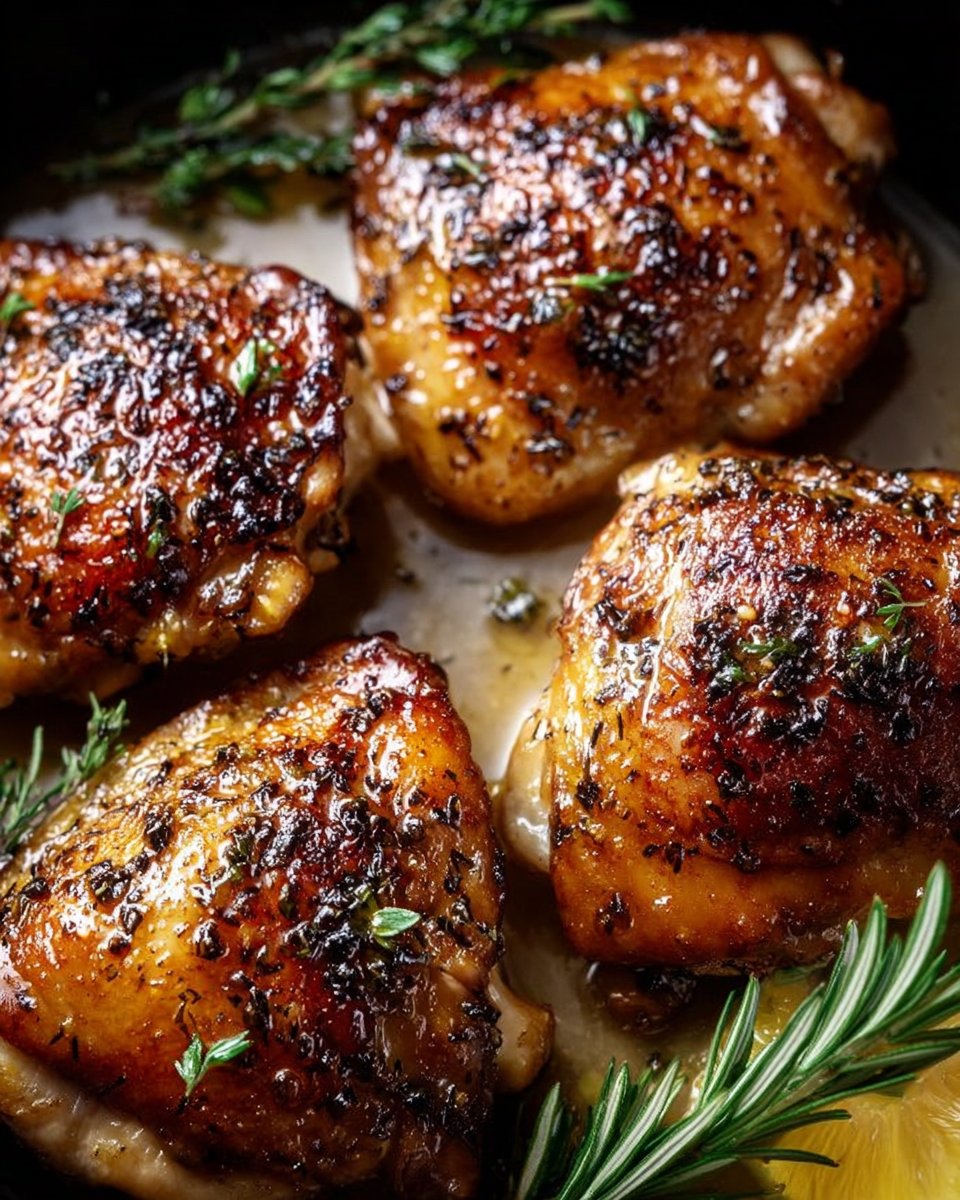 Maple Dijon Roasted Chicken Thighs