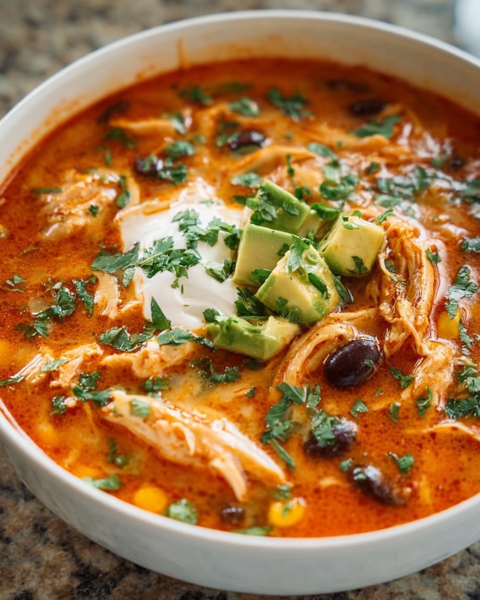 Easy Homemade Chicken Enchilada Soup Recipe