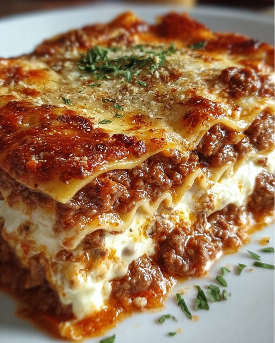 Classic Lasagna with Ricotta and Meat Sauce: A Must-Try!