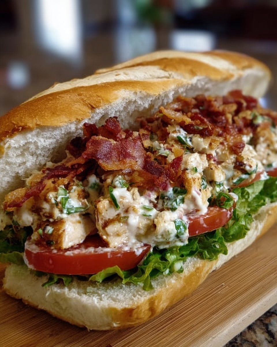 Chopped Chicken Bacon Ranch Sandwich