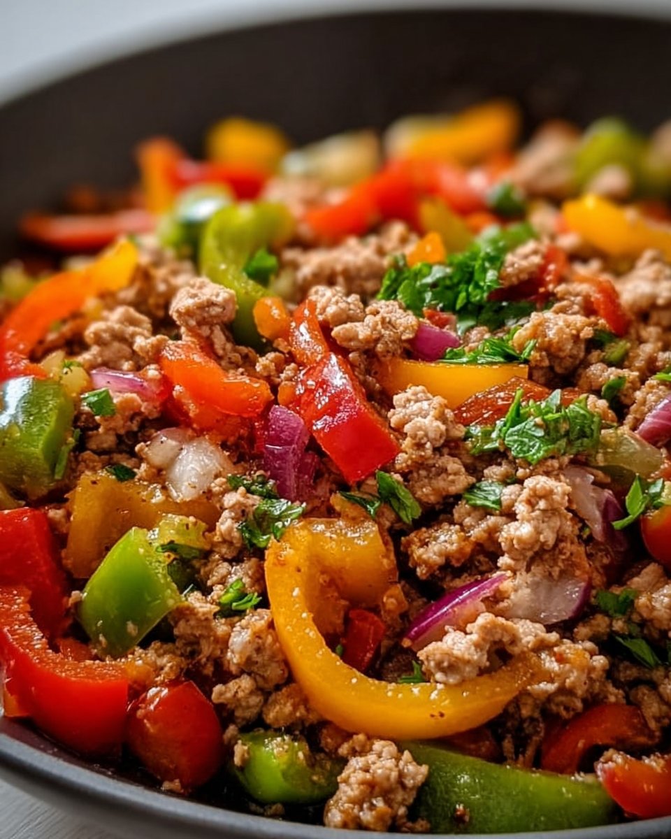 Ground Turkey and Peppers