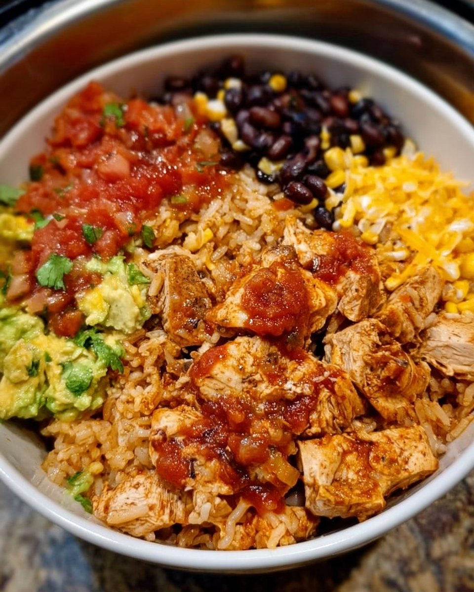 Instant Pot Chicken Burrito Bowls