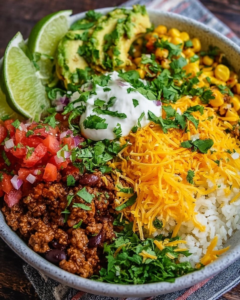 Taco Rice Bowl for a Fast Healthy Dinner & Meal Prep