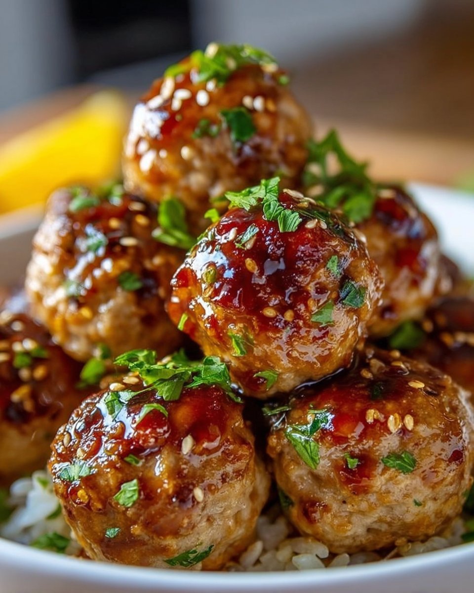 Honey Garlic Turkey Meatballs