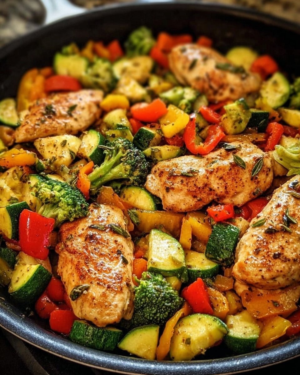 Quick & Healthy Low Calorie Chicken Skillet