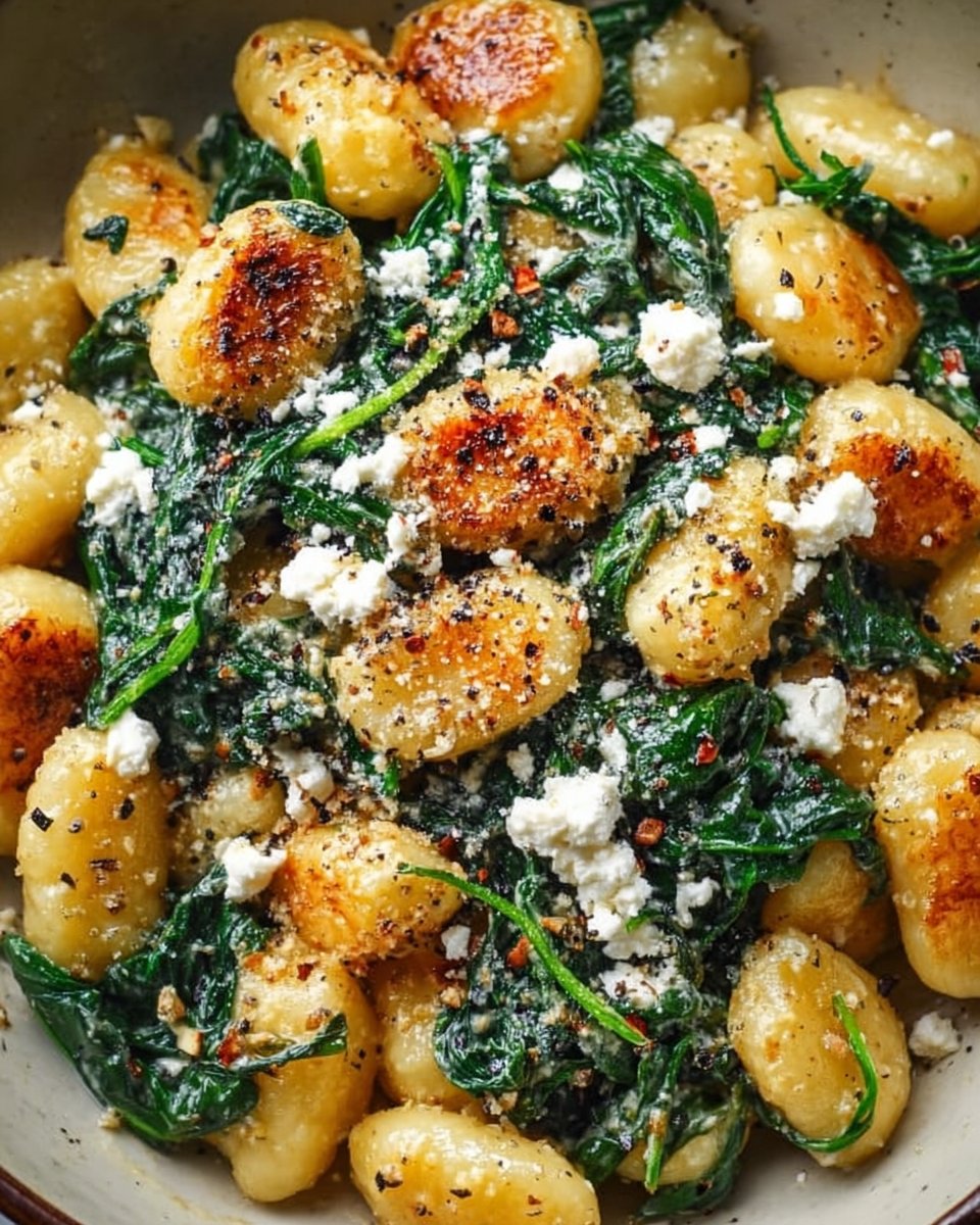 Creamy Gnocchi with Spinach and Feta