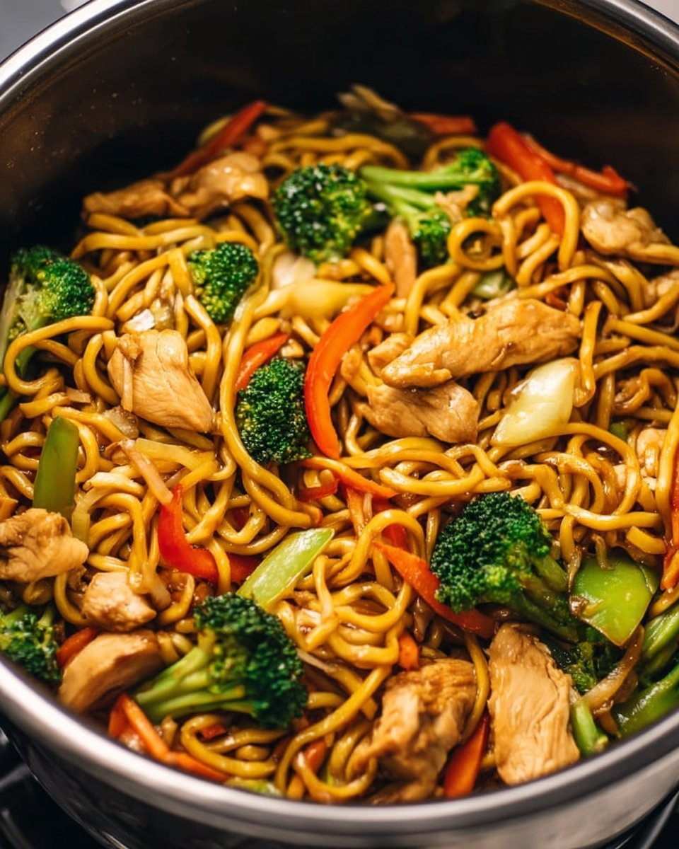 Quick Instant Pot Chicken Yakisoba