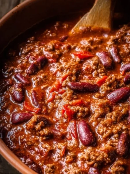 Delicious bowl of chili con carne with toppings, inspired by Gordon Ramsay's recipe.