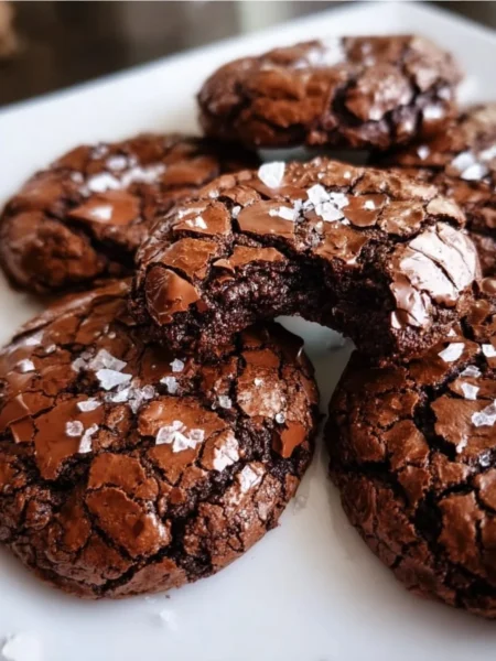 Gourmet chocolate brownie cookies fresh out of the oven