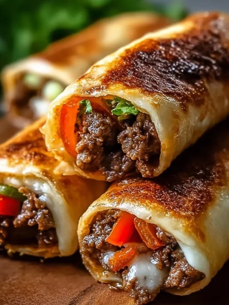 Delicious Keto Philly Cheesesteak Roll Ups served on a plate