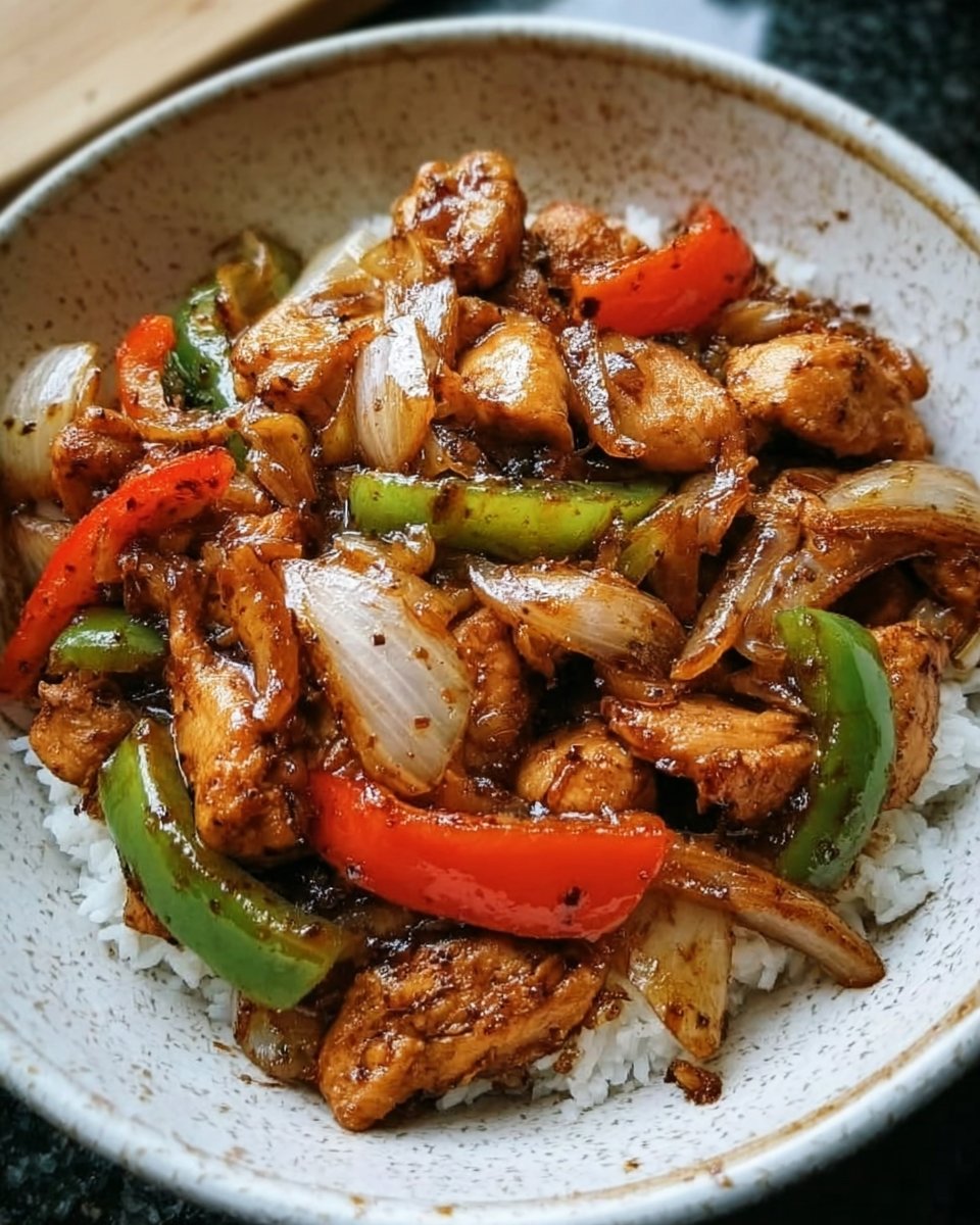 Black Pepper Chicken with Bell Peppers for Family Dinners