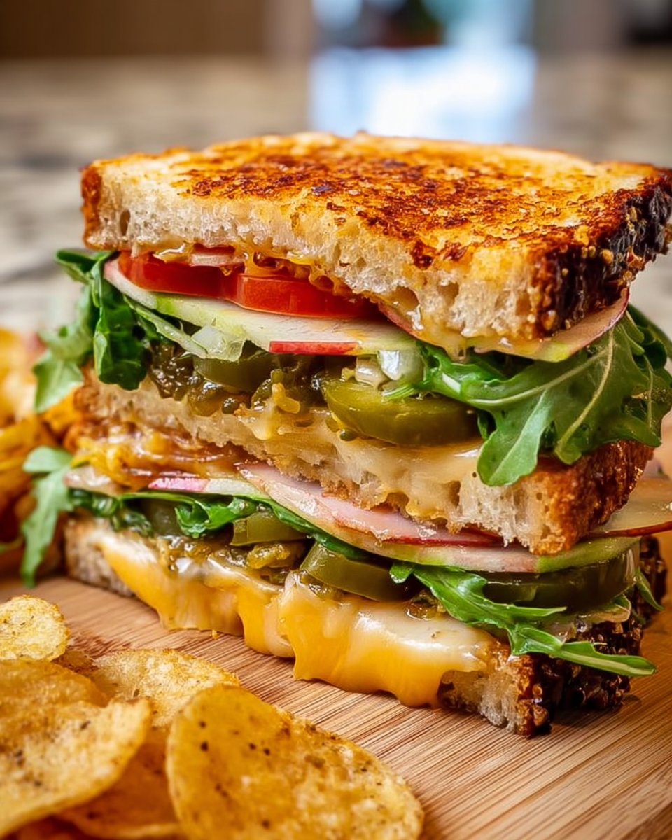 Ultimate Spicy Cheddar Apple Sandwich