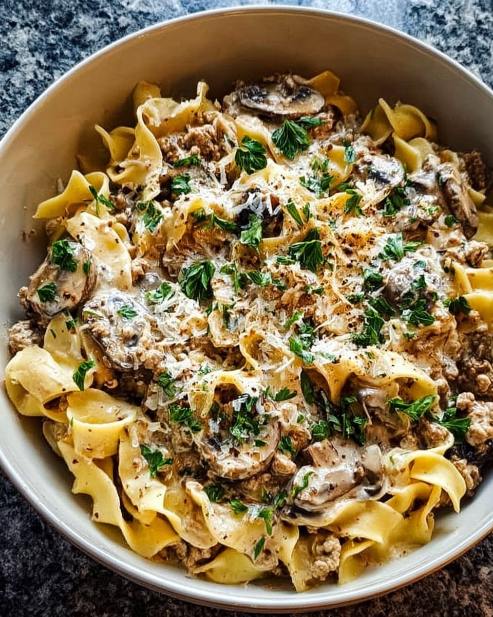 Creamy Turkey Stroganoff