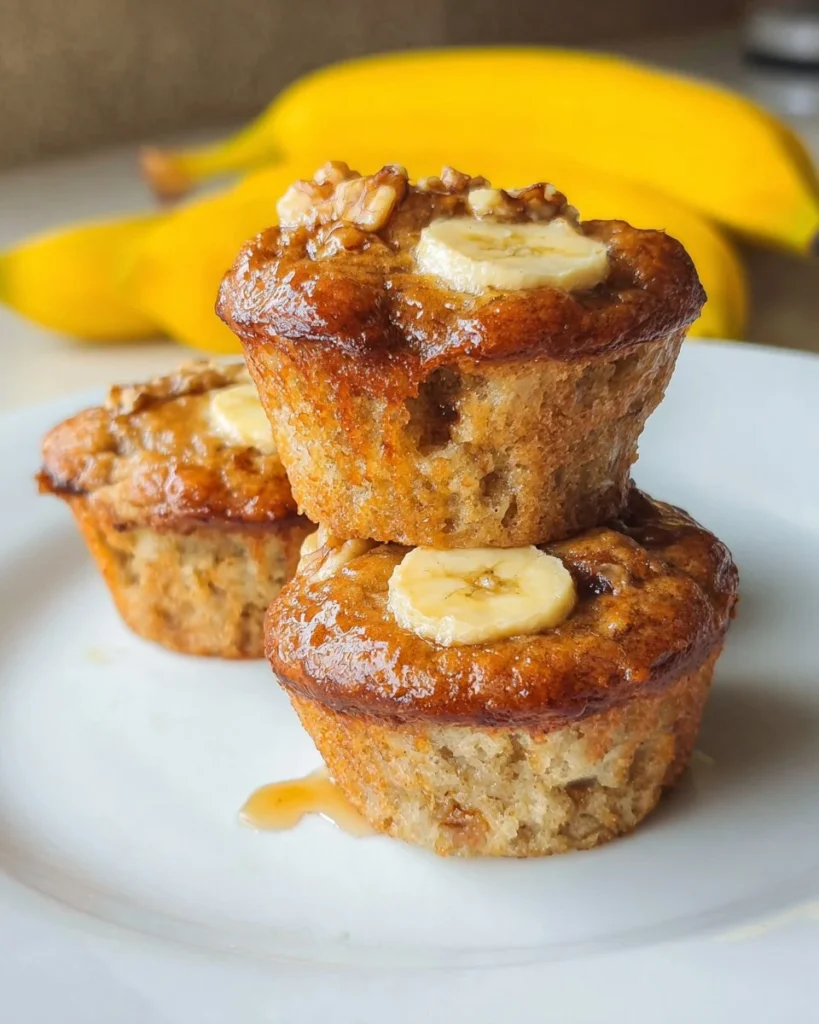 Healthy banana cottage cheese muffins, a nutritious breakfast treat.