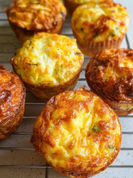 High protein cheese egg muffins for a quick and nutritious meal.